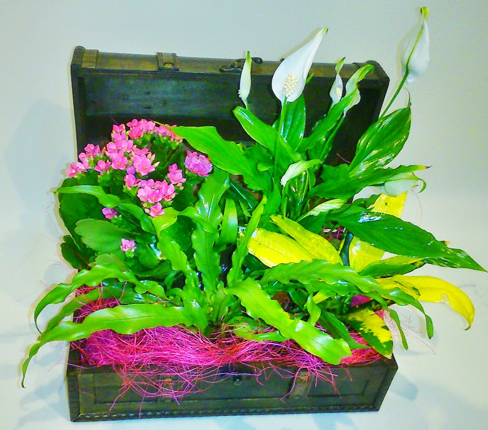 Florista trabajando en Elche creando un ramo de flores